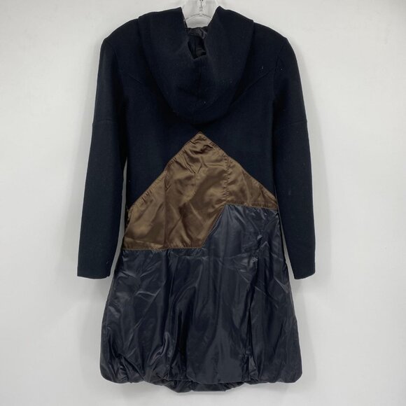 Prada Black/Green Hooded Quarter Zip Dress | Made in Italy - Picture 2 of 9